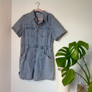 Polagram Light Blue Denim Romper